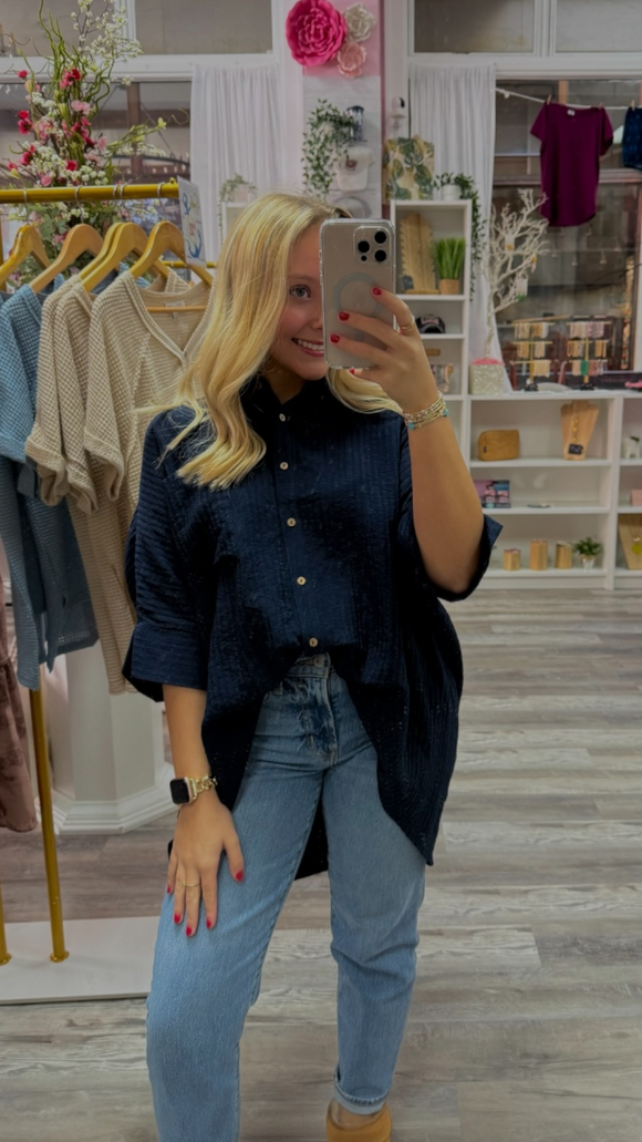 Ruby Pleated Short Sleeve Top