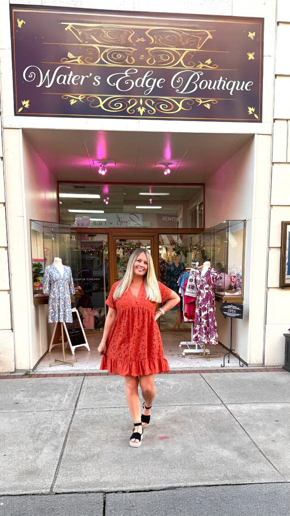 Mandie Ruffled Dolman Sleeve Dress