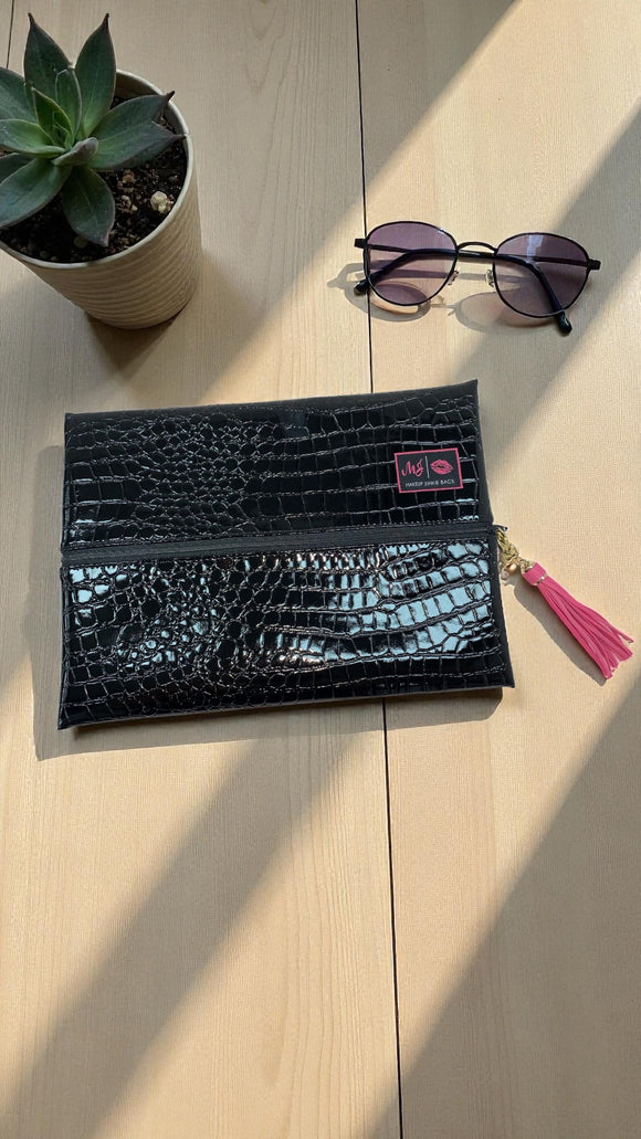 Midnight Gator Bag by Makeup Junkie Bags