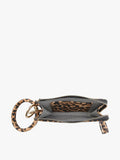Dark Brown Cow Liv Vegan Bangle Wristlet by Jen & Co.