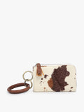 Dark Brown Cow Liv Vegan Bangle Wristlet by Jen & Co.