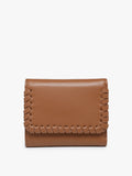 Brown Logan Vegan Whipstitch Wallet by Jen & Co.