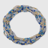 "Seaglass" Vibes 2mm Assorted Stretch Blue Bracelets by Splendid Iris
