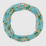 "Seaglass" Vibes 2mm Assorted Stretch Aqua Bracelets by Splendid Iris