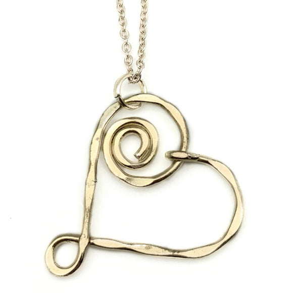 Gold Heart Necklace by Anju
