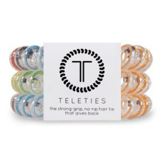TELETIES Large Hair Ties ~ Rainbow Rope
