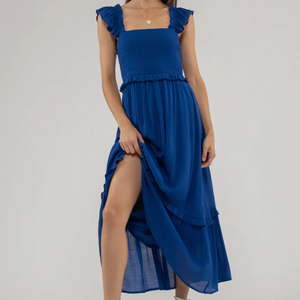 Vera "Royal Blue" Smocked Dress