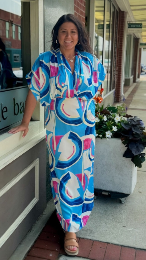 Vivian Blue Midi Dress