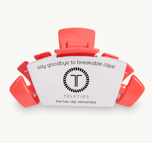 TELETIES Medium Clip ~ Coral
