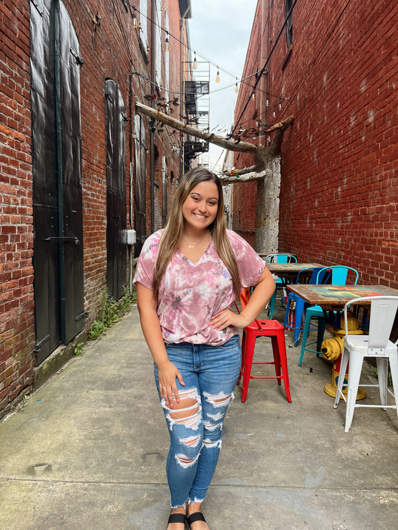 Reese Mauve Tie-Dye Tunic