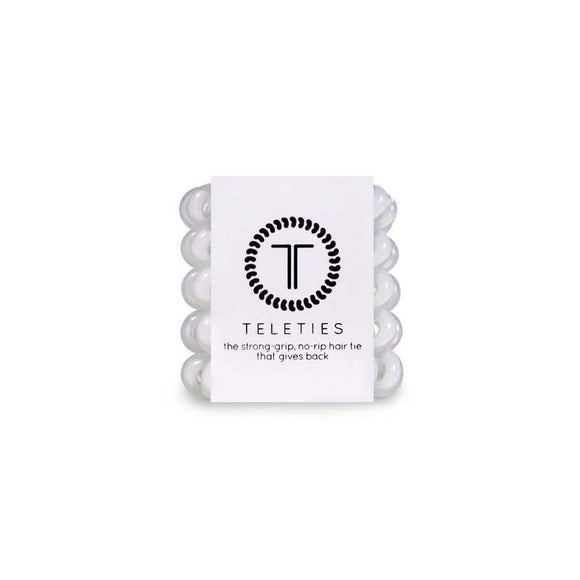 TELETIES Tiny Hair Ties ~ Coconut White