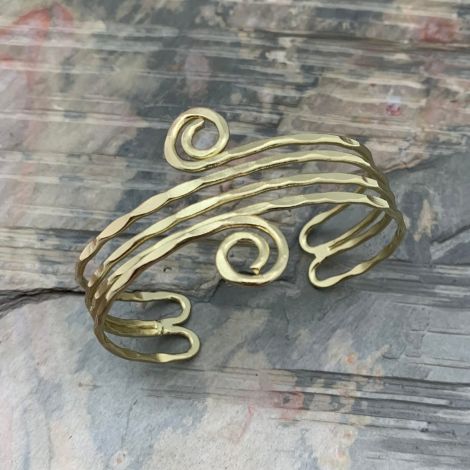 Anju Gold Double Spiral Cuff