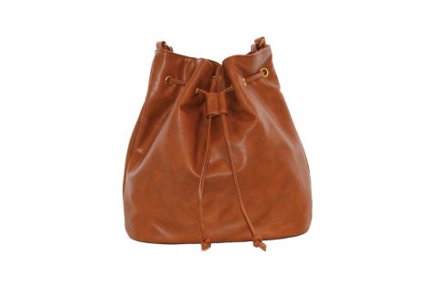 Brown Katelyn Bucket Bag by Anju