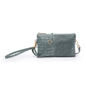 Crocodile Teal Riley Crossbody by Jen & Co.