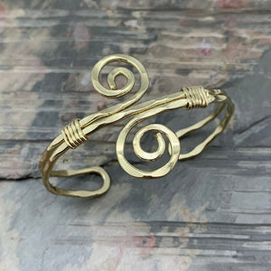 Savannah Swirl Gold Cuff Bracelet by Anju