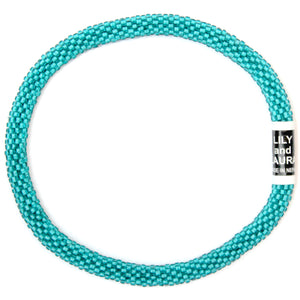 Clear Blue Teal Anklet by LILY and LAURA