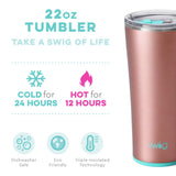 Rose Gold Tumbler (22oz) by Swig