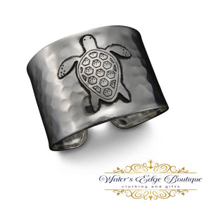 Silver Turtle Cuff Bracelet by Anju