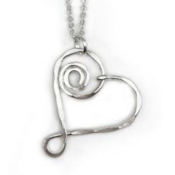Silver Heart Necklace by Anju