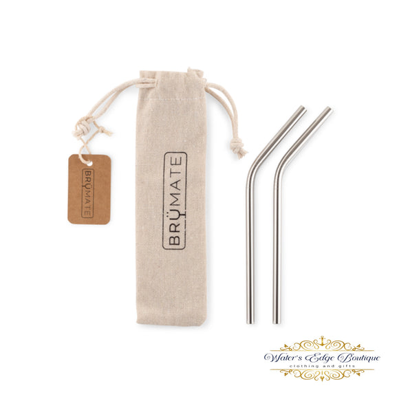 Stainless Steal Reusable Wine Straws by Brumate