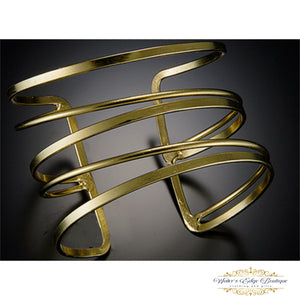 Twisted Atlanta Gold Cuff Bracelet by Anju