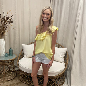 Cindy One Shoulder Ruffle Top