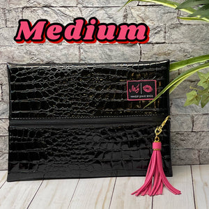 Midnight Gator Medium Bag by Makeup Junkie Bags