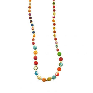 Aasha Recycled Sari Necklace by Anju