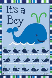 "It's a Boy" House Flag by Breeze Art