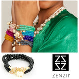 Black Radiant Elephant Bracelet by ZENZII