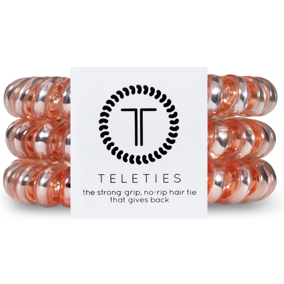 TELETIES Large Hair Ties ~ Millennial Pink