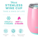 Rose Gold 14oz Stemless Wine Cup by Swig