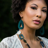 Teardop with Triangle Cutout Earrings by Anju