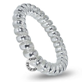 TELETIES Large Hair Ties ~ Electric Silver