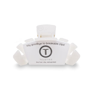 TELETIES Medium Hair Clip ~ Coconut White