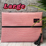 Blush Gator Bag by Makeup Junkie Bags