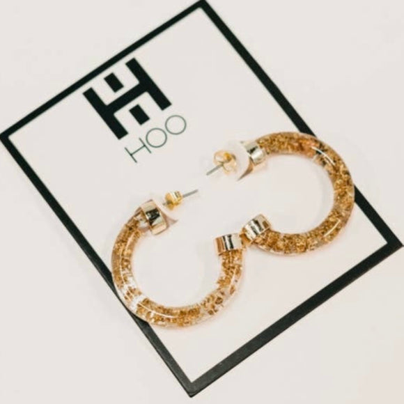 Gold Foil Mini Hoo Hoops
