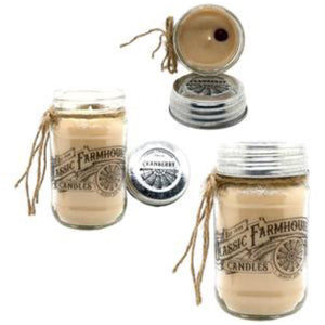 Cranberry 14oz Mason Jar Candle by Classic Farmhouse Candles