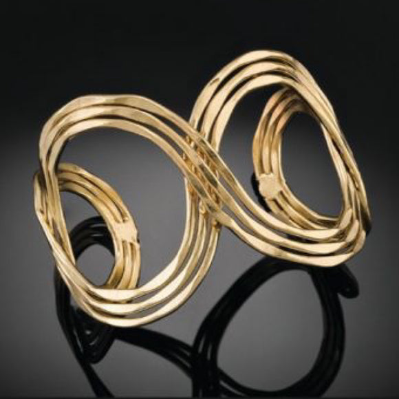 Brass Micha Cuff Bracelet by Anju