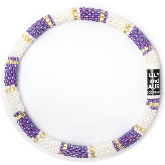 Preppy Purple Anklet by LILY and LAURA