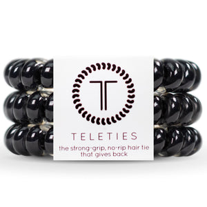 TELETIES Large Hair Ties ~ Jet Black