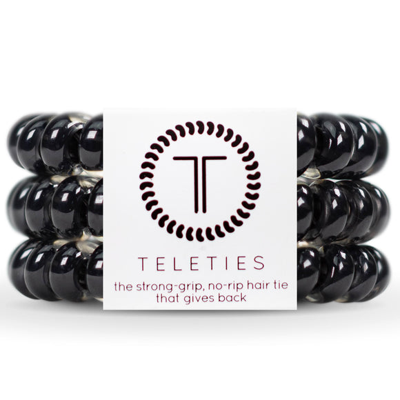 TELETIES Large Hair Ties ~ Jet Black