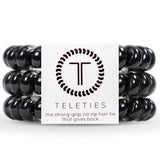 TELETIES Large Hair Ties ~ Jet Black