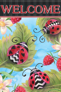 FlagTrendz "Ladybugs & Berries" House Flag by Carson