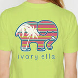 Ella Fit Palm Stripes Tee by Ivory Ella