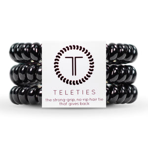 TELETIES Small Hair Ties ~ Jet Black