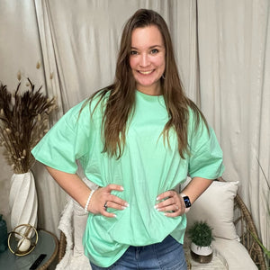Betsy Oversized Mint Boyfriend Tee