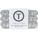 TELETIES Large Hair Ties ~ Electric Silver