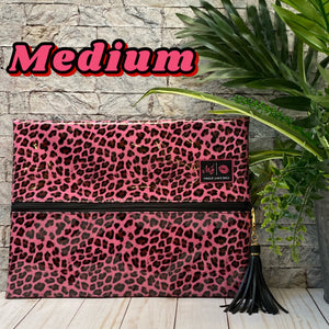 Pink Patent Medium Bag by Makeup Junkie Bags