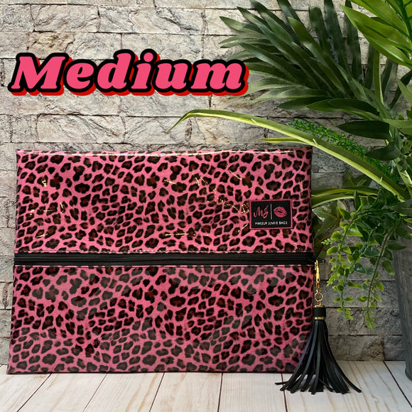 Pink Patent Medium Bag by Makeup Junkie Bags
